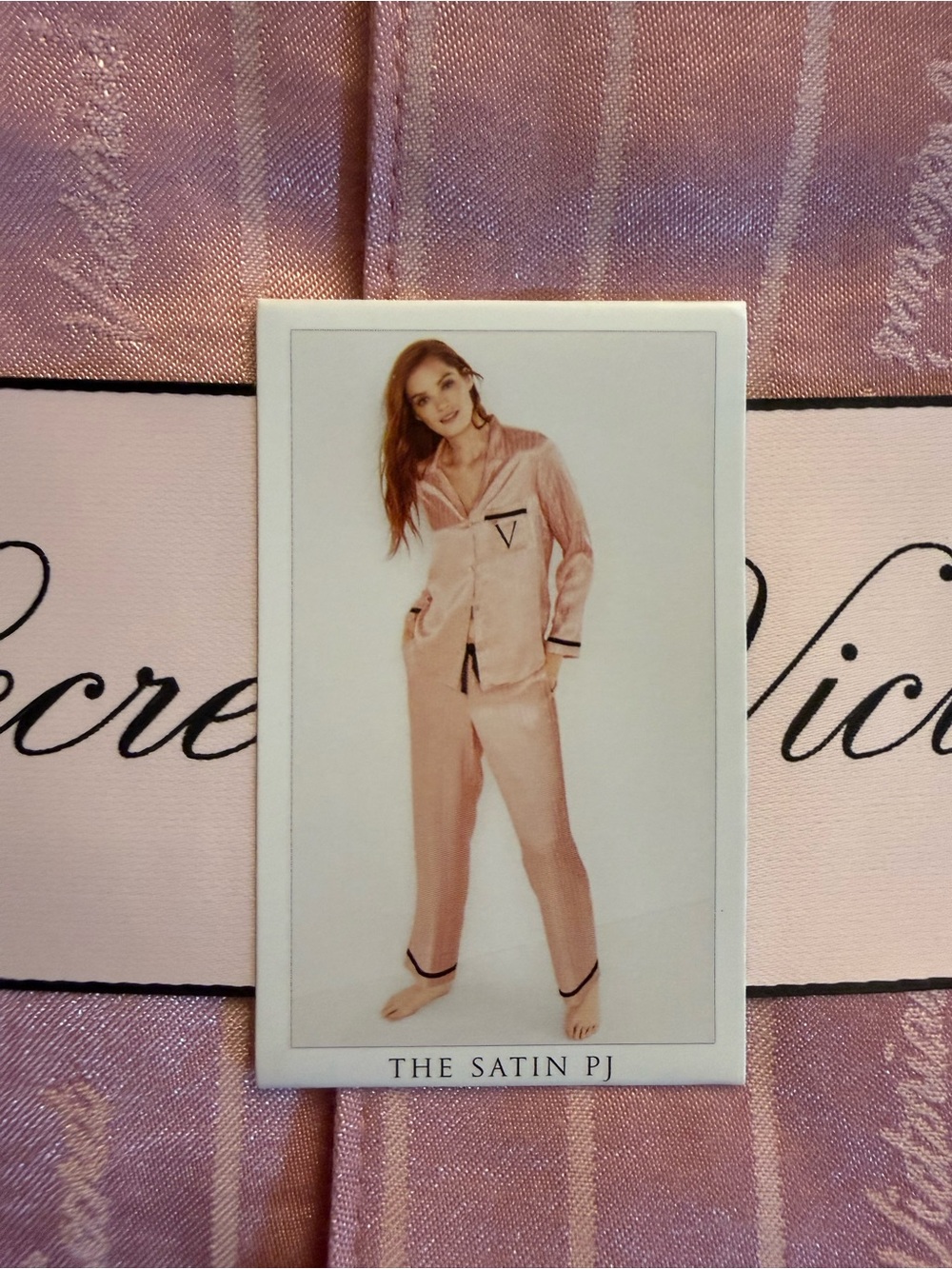 Victoria's Secret Pink Satin Pajama Set with Contrast Trim